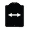 Signmission Bidirectional Arrow Black Heavy-Gauge Aluminum Architectural Sign, 24" x 18", BW-1824-24312 A-DES-BW-1824-24312 - alternate 1